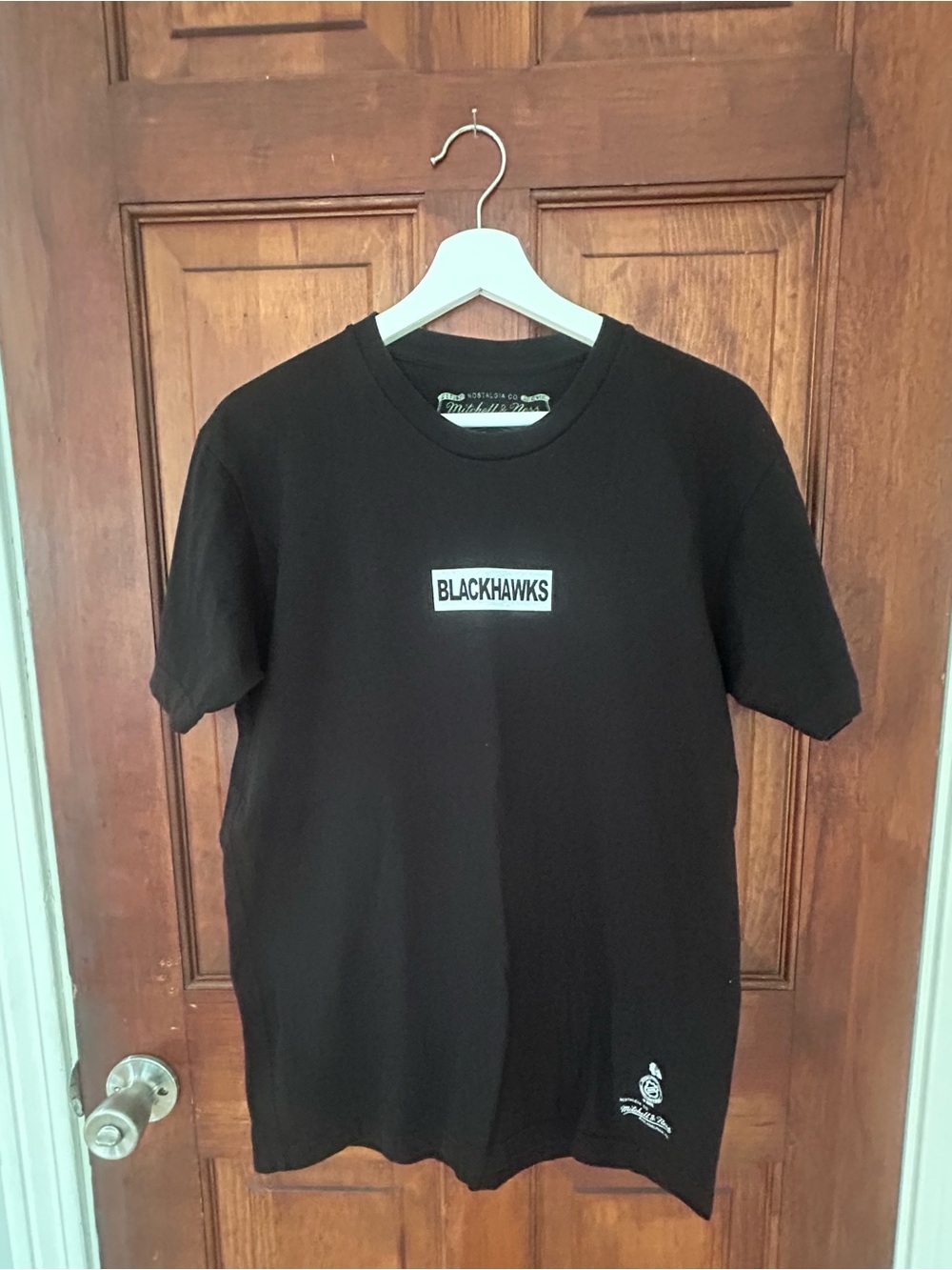 Mitchell & Ness Black Blackhawks Short Sleeve Tee